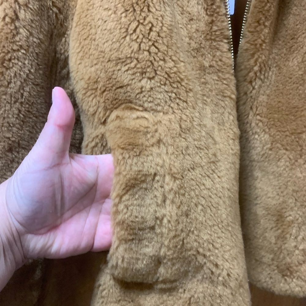 J Crew Teddy Fleece BomberJacket NWT SZ M - Picture 3 of 7